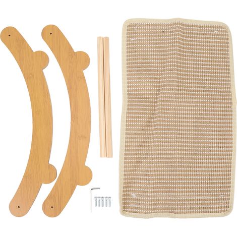 Chaise Hamac pour Chat - Modèle Medium - Bois de Pin et Sisal Naturel - Griffoir Intégré Confortable et Résistant pour Salon (1/5)