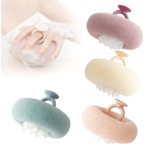 Éponge de Bain - Non spécifié - Boule de Douche Tournesol - Ventouse - Exfoliante - Confortable (1/4)