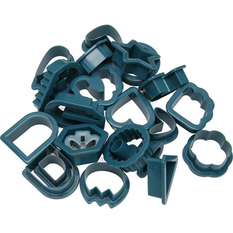 Moule à boucles d'oreilles en pâte polymère (24 pièces) - Bord épais, qualité alimentaire - Idéal pour gâteaux, bougies et autres créations bleues. (1/5)