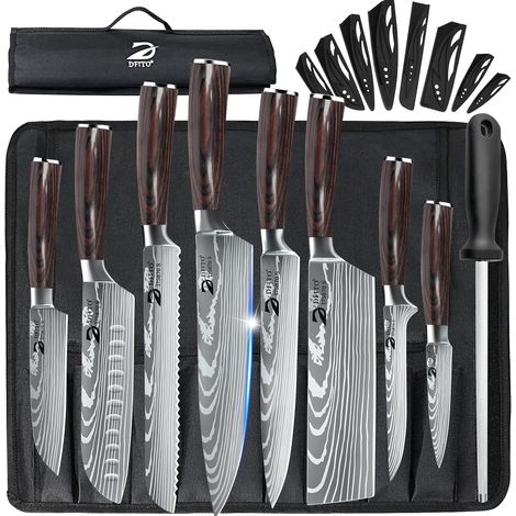 8-Piece Kitchen Knife Set with Roll Bag, Kitchen Knife (1/5)
