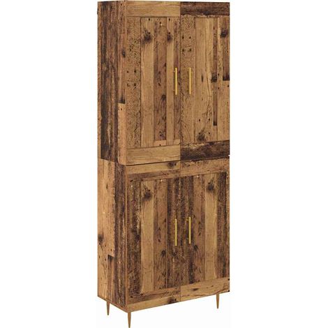 Maison Exclusive - Aparador alto Madera envejecida 69,5 x 34 x 18