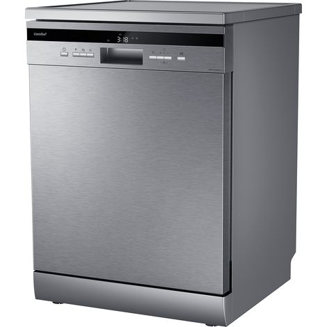 Comfee – Lave-vaisselle pose libre 14 couverts – 8 programmes de lavage – 44 dB(A) – Départ différé – Demi-charge – Acier inox – Classe énergétique C
