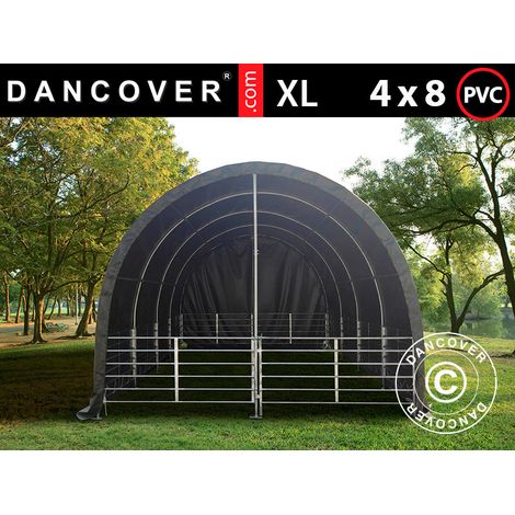 Abri pour bétail 4x8x3,15m, PVC, Vert - Dancover