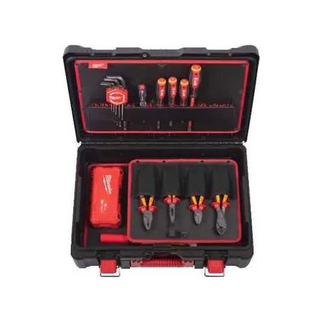 Herramienta de electricista Milwaukee packout 62 piezas aisladas VDE