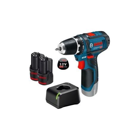 Bosch avvitatore a batteria GSR 12V-15 / 2x 2,0 Ah batteria + caricabatterie - 060186810C (1/4)