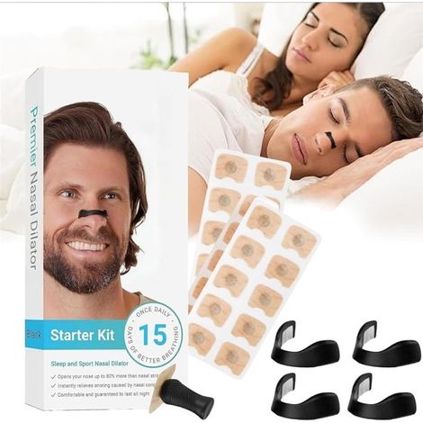 U7 Breezybuddy Magnetic Nasal Strip, Intake Breathing Strip, Anti Ronflement Sécurisé Ecarteur Aimanté, Améliorer la Qualité (1/5)