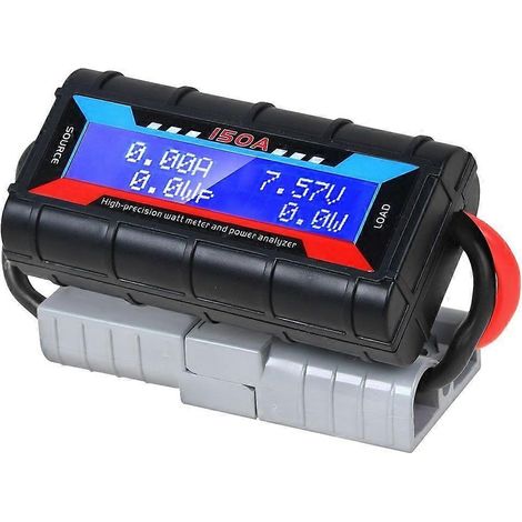 Compteur de puissance numérique LCD 150 A (ampèremètre/wattmètre) pour caravane solaire, compatible avec les prises Anderson et les accessoires automobiles. (1/5)
