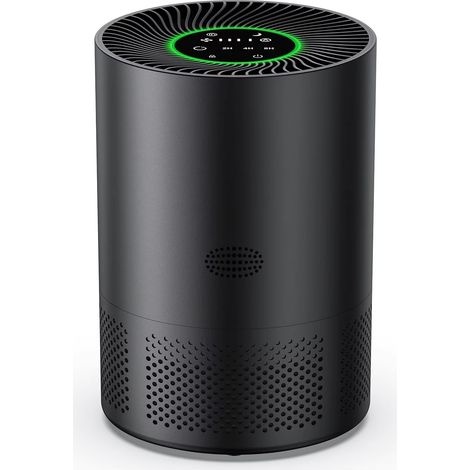 Purificateurs d'air pour la maison H13 True HEPA pour chambre à coucher, cuisine, toilettes pour fumée et poussière, odeurs de pollen, détection PM2.5-No wifi-Noir