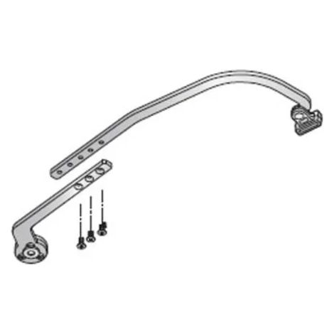 Bras de transmission courbé gauche réglable CAME 001VLR08SX (1/2)