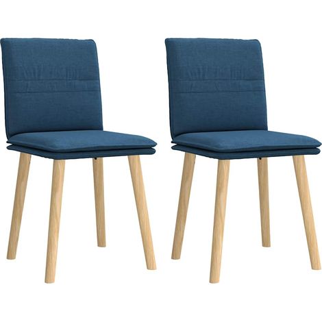 Esszimmerstühle 2 Stk. Blau Stoff