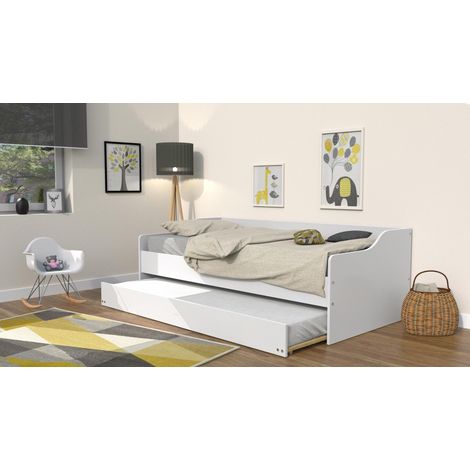 Lit banquette contemporain blanc Harley (1/3)