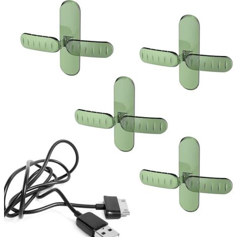 Kabelhalter für die Küche, Kabelaufwickler für Haushaltsgeräte, selbstklebender Kabelaufwickler, Haken zur Kabelführung, 4-teiliges Set, Kabeltrommel (1/5)