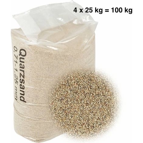 Sable Quartz Filtre Piscine 100 kg. LIVRAISON GRATUITE. Granuilométrie 0,7- 1,25 mm