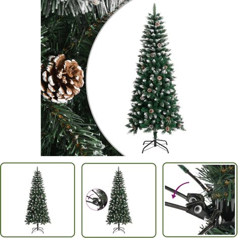 Weihnachtsdekoration - künstlicher Weihnachtsbaum von vidaXL mit Ständer, grün, 180 cm, PVC - Winterdekoration (1/5)