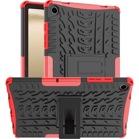 Funda para Samsung Galaxy Tab A9+, diseño Tire Armor, color rojo. (1/5)
