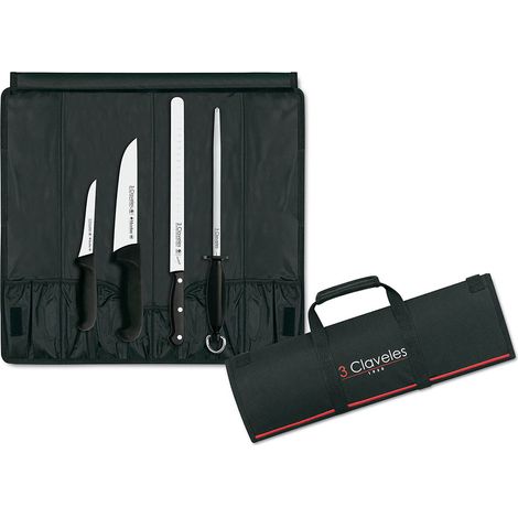 Professionelle Schinken Schneidebox mit 3 Messern und Wetzstahl