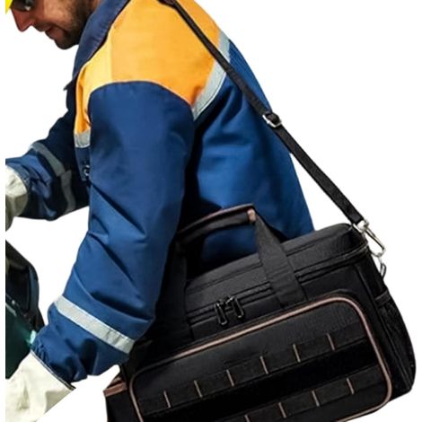 Organisateur de Sac à Outils Sangle D'Épaule Ajustable Et Ceinture Grande Sacs à Outils pour Hommes et Femmes Pour Électricien, Mécanicien, Charpentier, Construction, , (1/5)