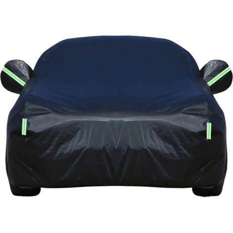 Car sunshade, 190T single-layer silver coating, sun protection, waterproof (black, XXL) (1/5)