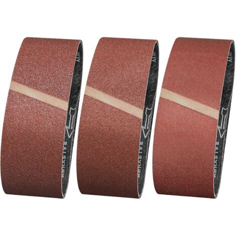 Sollbry – Lot de 12 bandes abrasives 100 x 915 mm – Grain 60/80/120 – Pour ponçage bois, métal et autres matériaux – Compatible ponceuses 75 x 533 mm (1/5)