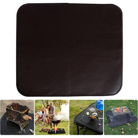 35x34cm Fireplace Mat Floor Protection Mat, Fire Pit Mat Protector, Heat Resistant Floor Protection, for Outdoor Barbecue Garden Terrace (1/5)