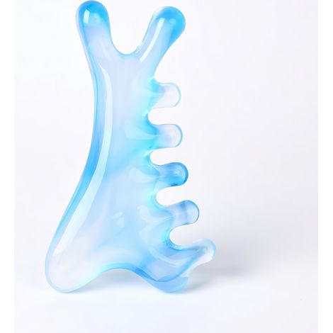 Peine de masaje gua sha transparente mediano masaje modelo 18