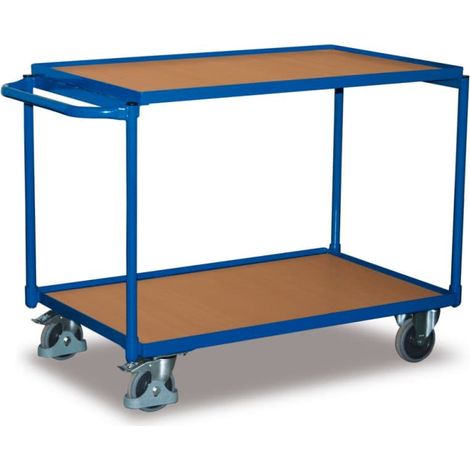 VARIOfit Tischwagen mit 2 Ladeflächen 835 x 495 mm Schiebegriff waagerecht (1/2)
