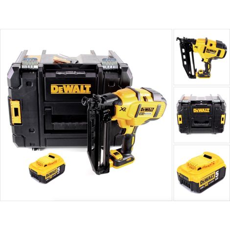DeWalt DCN 660 NT Chiodatrice a batteria 18V 32 - 63 mm Brushless + 1x batteria 5,0Ah + valigetta - senza caricabatteria