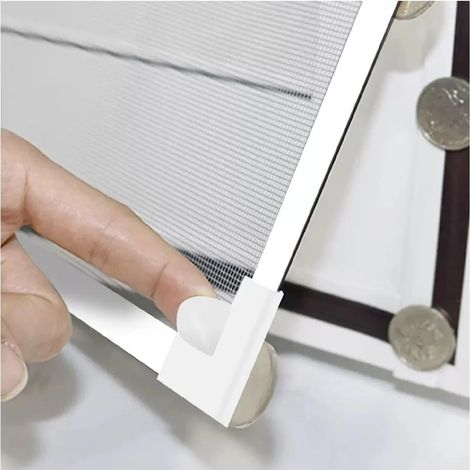 Moustiquaire magnétique à monter soi même – de fenêtre réglable conception monobloc 50 × 120 cm Blanc (1/5)