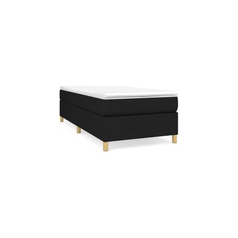 Sommier à lattes de lit et matelas Noir 80x200 Tissu (1/5)