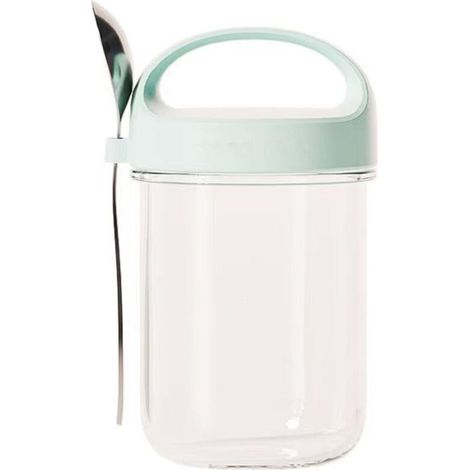Yaourt à emporter – porridge du lendemain – verre – Bleu