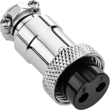 Bematik – Micro connecteur 2 broches GX16 femelle aviation – Tension 125V – Courant 5A – Rigidité diélectrique 1000VCA – Résistance contact 3µΩ (1/5)