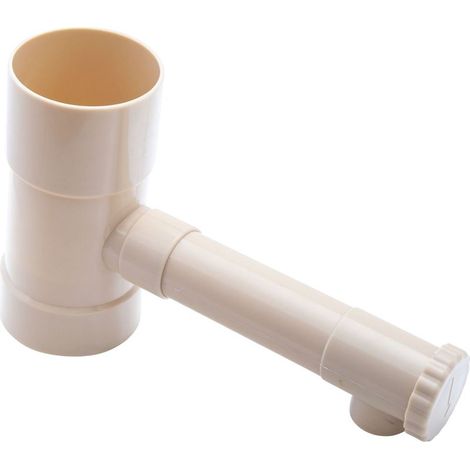 Collecteur Eau de Pluie PVC Sable 80mm, Tuyau 19cm, Compatible Système Standard, Installation Facile pour Gouttière (1/4)