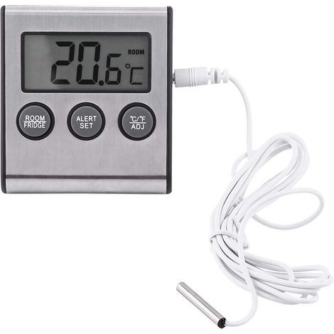 AIDUCHO Digitales Kühlschrankthermometer, wasserdichtes Gefrierschrankthermometer mit Magnet und Ständer (1/5)