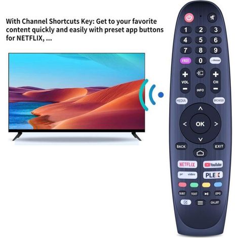 Télécommande De Remplacement Compatible Avec Selecline Edenwood Qilive Smart-Tech Ed55A03Uhd-El 40S222B Q32H231 Q50Us231 Q24Hs231