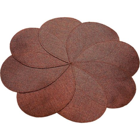 Set de table isolant thermique, antidérapant et résistant aux rayures, en forme de pétale, imitation lin, pour salle à manger et cuisine Jikaixiang (1/5)