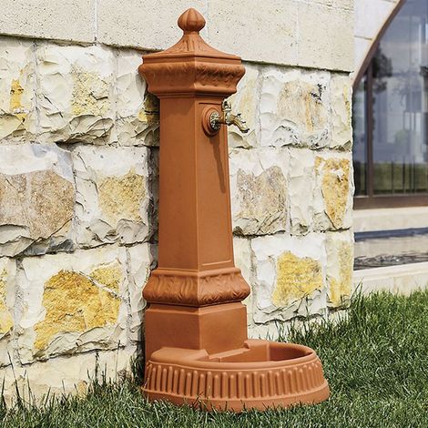 Fontana decorativa da giardino colore terracotta,