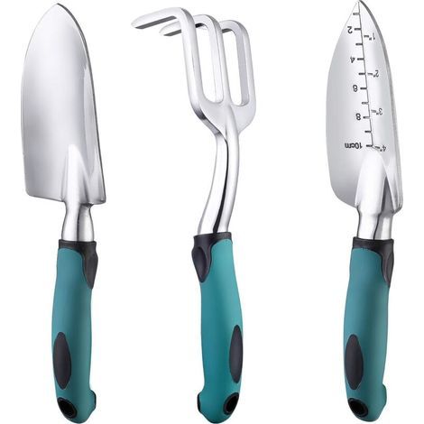 Outils de Jardinage, Trois pièces d’Outils de Jardinage Lourds moulés, des Outils à Main (1/5)