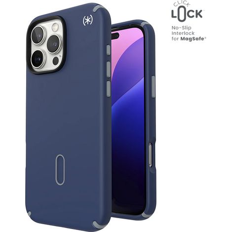 Funda Speck Presidio2 Pro ClickLock y MagSafe para iPhone 16 Pro Max (Azul costa / Gris polvo / Blanco) (1/5)