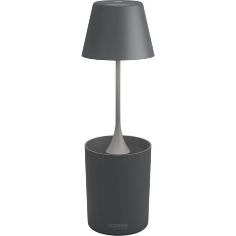 Luminaire extérieur Sompex Peeky plastique anthracite Ø 9 cm 2700 K IP44 compatible variateur réf. 72721 (1/5)