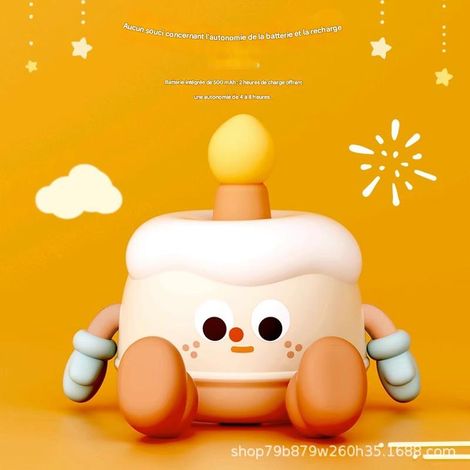 Lampe de Nuit Forme Gâteau Silicone Rechargeable Tactile Style Cartoon Chambre (1/5)