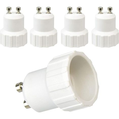 GU10 vers E14 Adaptateur,Convertisseur Base Ampoule GU10 vers E14 Support Adaptateur Prise Lampe,Puissance Maximale 200W,0250V,Lot de 5. (1/5)