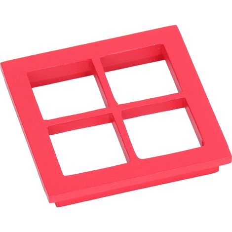 Fenêtre miniature à 4 carreaux pour maison de poupée (échelle 1:12), en bois, à partir de 7 ans (rouge). (1/5)