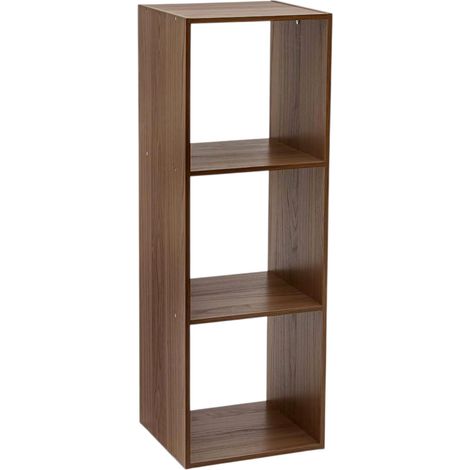 Étagère 3 Cases "Mix n'Modul" 100cm Noyer (1/5)