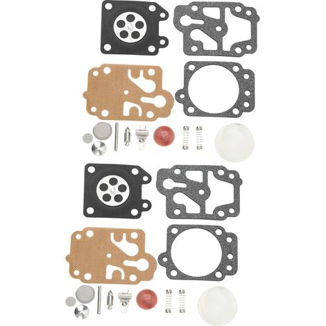 Kit de réparation de carburateur Walbro 40 5 comprenant 2 jeux de membranes et joints en papier, fer et caoutchouc pour tronçonneuse