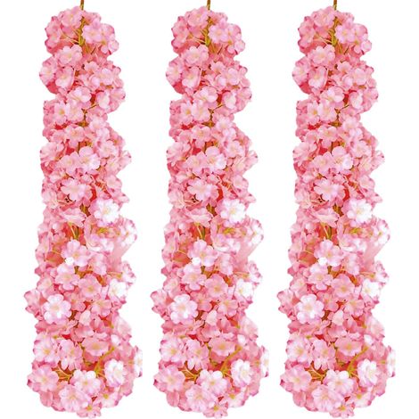 3 Pièces Guirlandes de Fleurs de Cerisier Artificielles,Guirlande Fleur Artificielles Extérieures Deco,pour Maison Jardin Fêtes Mariage Fête(180cm) (1/5)