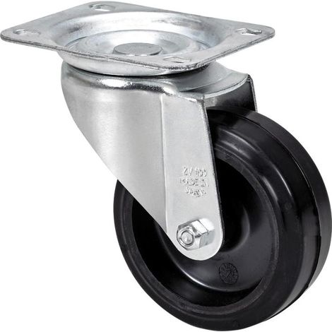 rueda giratora placa inox.10zvli100-thg goma negra tecnopolimero eje liso (1/2)