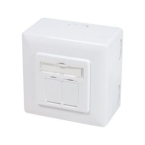 LOGILINK NP0124 CAT 6A AUF UND UNTERPUTZDOSE VOLLGESCHIRMT RAL 901