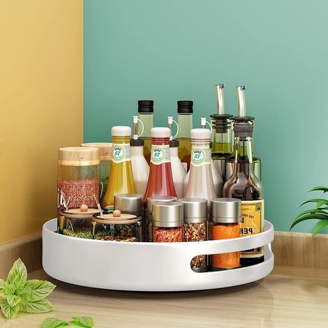 1 Plateau tournant, Acier au carbone, Rotation 360 degrés, Diamètre 30 cm, Cuisine Salle de bain (1/5)