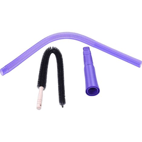 Adaptateur aspirateur pour sèche-linge, tuyau flexible extensible et brosse de nettoyage, violet (1/5)