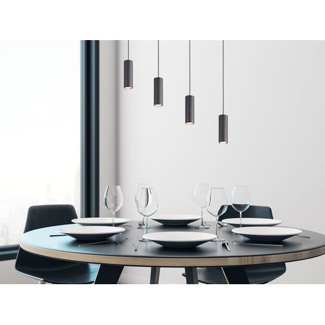 LED Pendelleuchte 4-flammig Metall Schwarz, Breite 75cm (1/5)